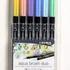Feutres LYRA Aqua Brush Duo – Set De 6 Double-pointe Couleurs Pastel, Pinceau Et Fine, Idéal Pour Aquarelle Et Dessin